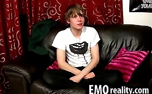Twink emo teen the House to the camera and takes his clothes not present