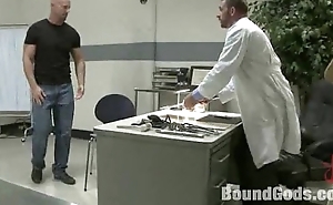 Kinky doctor gives a bondage check involving