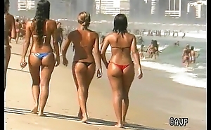 Despondent Brazilian filigree booty and Italian beach dancers