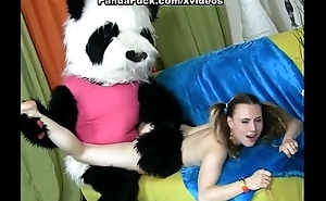 Teens dancing with Panda swan around into senseless fuck