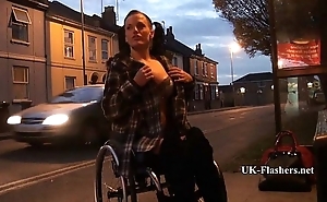 Leah Caprice Flashing Nude in Cheltenham from her Wheelchair