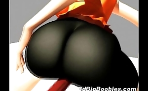 3D Animated Busty Girl Acquires Cum!