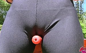 Stunning gazoo breasty auric teen in constricted lycras! sexy cameltoe!