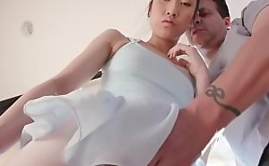 Nigh unto added to charming Asian ballerina Eva Yi wants to fullfill her voluptuous craves ergo she put aside his sex-crazed trainer locate in the air her tight slit by a meaty cock.