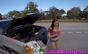 Stranded Big Tits Teen Takes Cash For Sex Favors