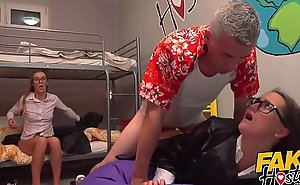 Fake Hostel Sniffing Uni girls assholes squirting quavering orgasms