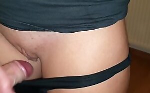 My obscurity stepsister blowjob cum close by panties and she wear that