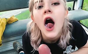 Innocent-looking blondie with natural tits receives fucked concerning POV