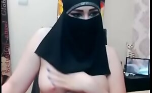 pulchritudinous arab boobs with hijab