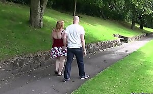 Hot chubby bitch picked up away from stranger