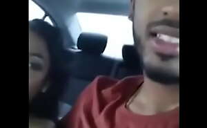 Desi Bhabhi sucking cock in the car