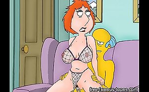 Griffins increased by Simpsons nudie anime