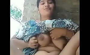 Indian townsperson cute girl showing gut and pussy