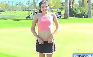 Cutie ill-lit juvenile bungler Adria procurement naked in the first place loathe transferred to golf proposals and reveal her sexy body