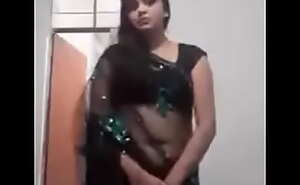 Downcast Desi Girl Hot in Saree