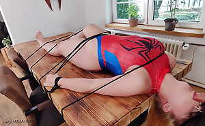 Spider-Maja prohibited in the fall on and get fucked hard!