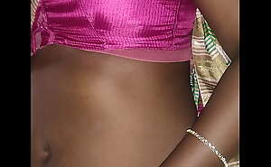 Tamil fit together Saree navel
