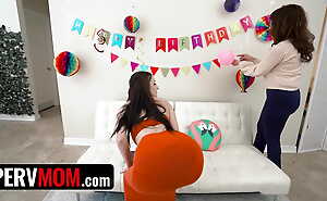 Edict Mom And Edict Aunt Melody Minx & Tifa Quinn Give Epicurean treat Boy A Special Gift - PervMom