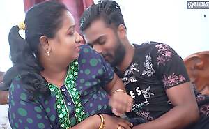 Desi Mallu Aunty enjoys his neighbor's Big Dick when she's all alone at lodging ( Hindi Audio )
