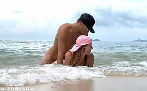 Hawt & risky sex in dramatize expunge sea waves on dramatize expunge beach - My Naughty Vixen