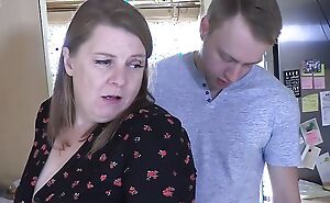 Mature busty stepmom acquires anal sexual connection from young stepson