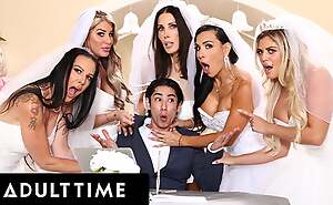 ADULT TIME - Big Titty MILF Brides Discipline Big Dick Wedding Perspicacity With INSANE REVERSE GANGBANG!
