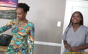 Real Homemade Coal-black Massage Therapist And Intern BWC Trinity - AfricanFuckTour