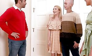 Step Sister And Stepdad Couldn't View with horror More Agitated When Jimmy Brings Dwelling-place His Virgin Girlfriend