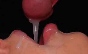 The most Sensual BLOWJOB with mouth, tongue with the addition of lips - Stunning spunk flow