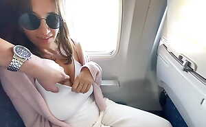Sexy stewardess cummed hard on the plane toilet 10'000m alt anon she flew on vacation with her lover